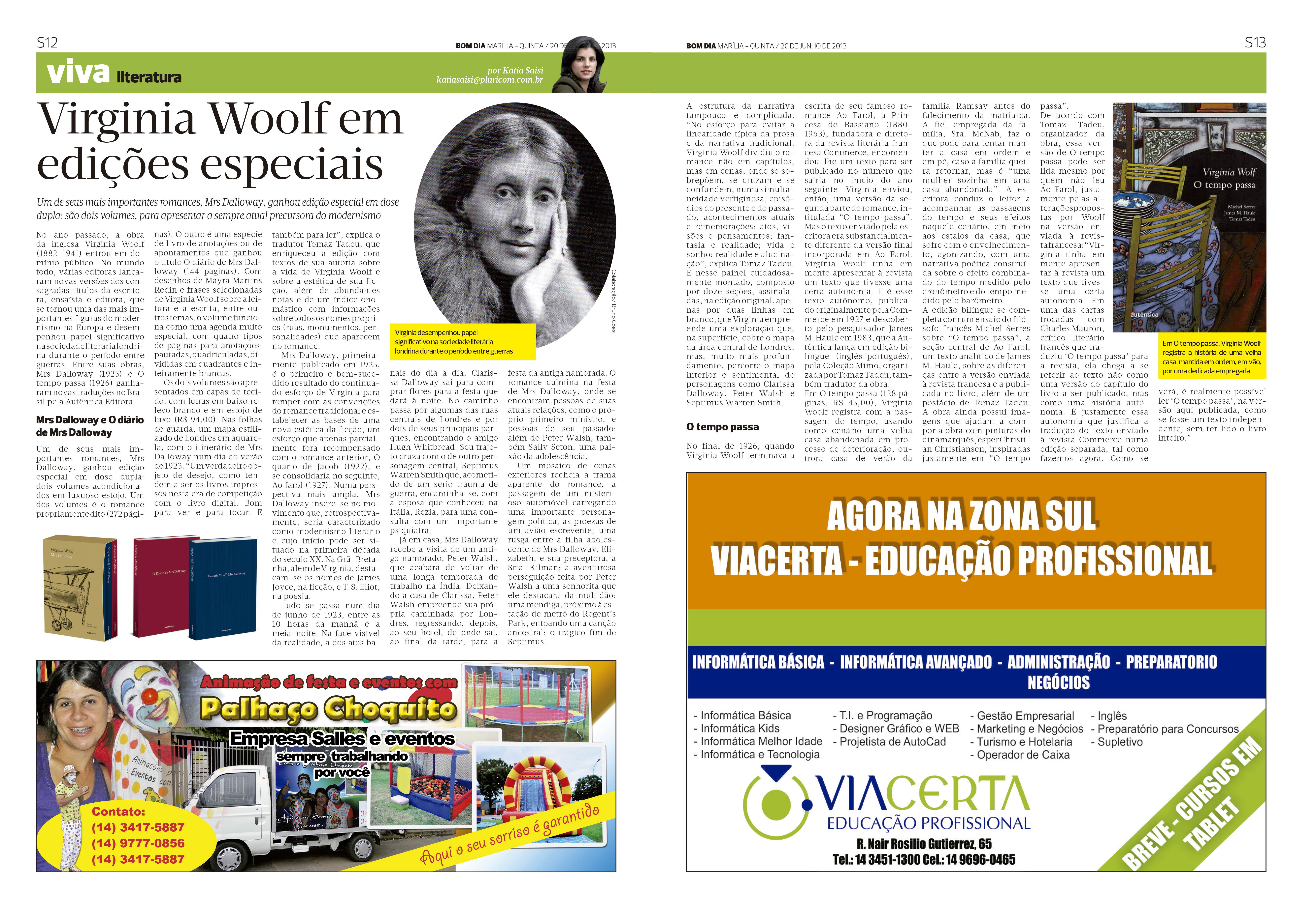 Virginia Woolf em edições especiais