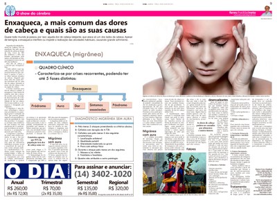 Coluna O Show do Cérebro no jornal O Dia - 28/07/2015