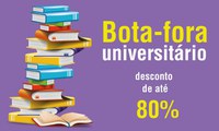 Bota-fora universitário oferece mais de 300 títulos com até 80% de desconto