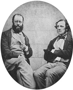 Edward Lear (1812-1888) e Chichester Fortescue (1823-1898) em setembro de 1857